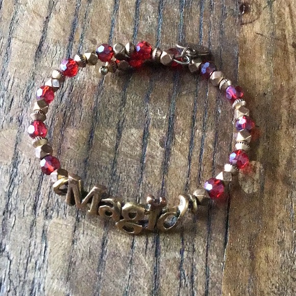 Alex and Ani Disney Magic Red Gold Beaded Wrap bracelet - Picture 2 of 4